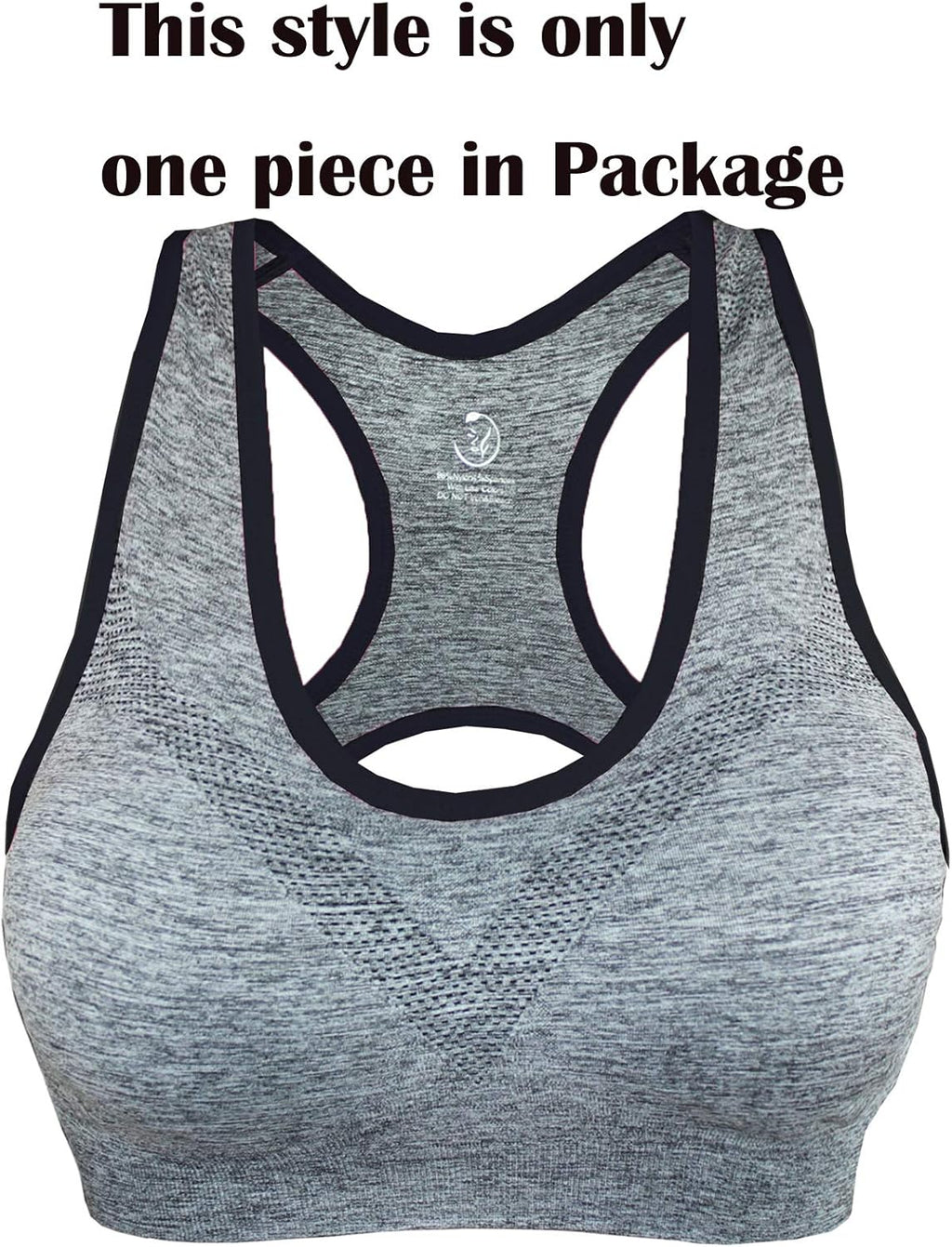 KINYAOYAO Women'S plus Size High Impact Seamless Racerback Padded Bra Yoga Bra