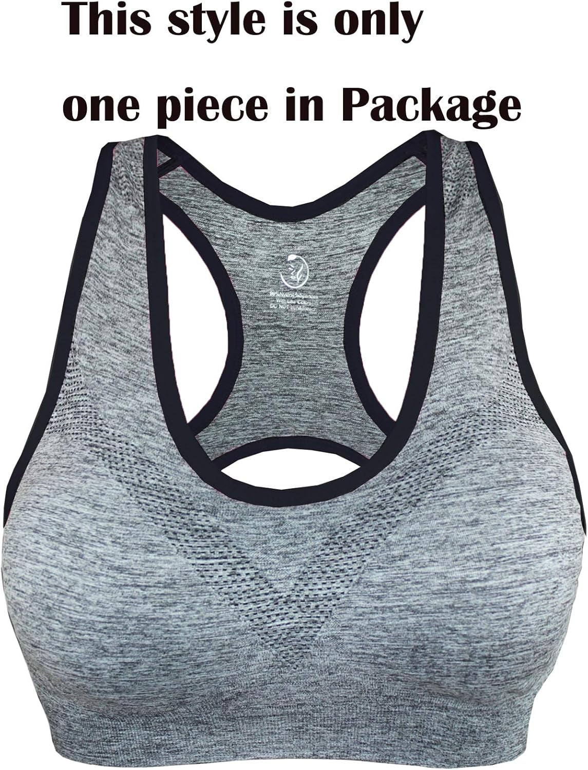 KINYAOYAO Women'S plus Size High Impact Seamless Racerback Padded Bra Yoga Bra