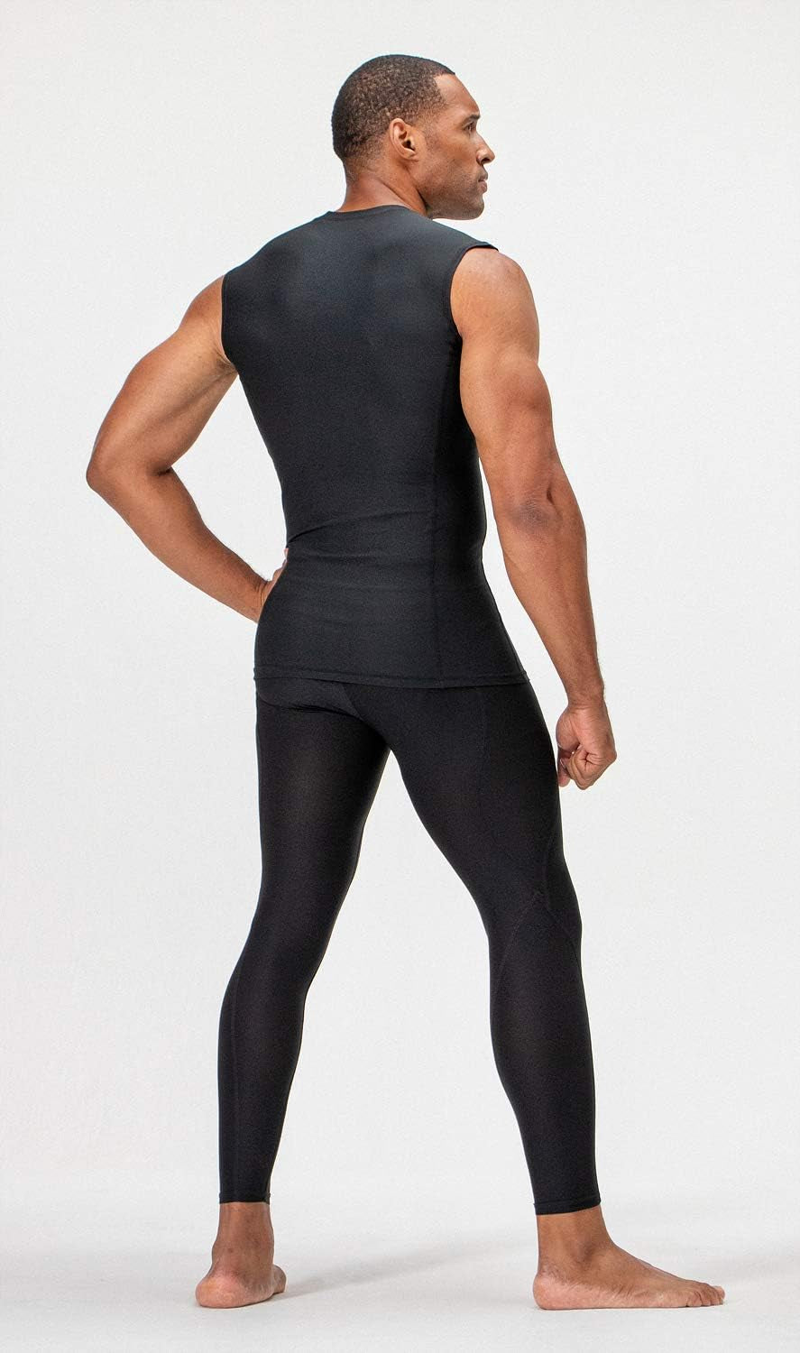 3 Pack Men'S Athletic Compression Shirts Sleeveless