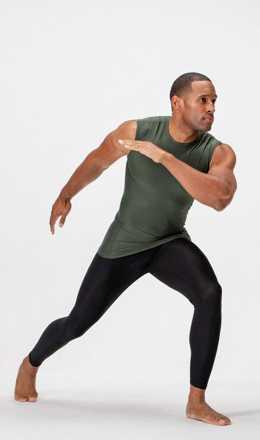 3 Pack Men'S Athletic Compression Shirts Sleeveless