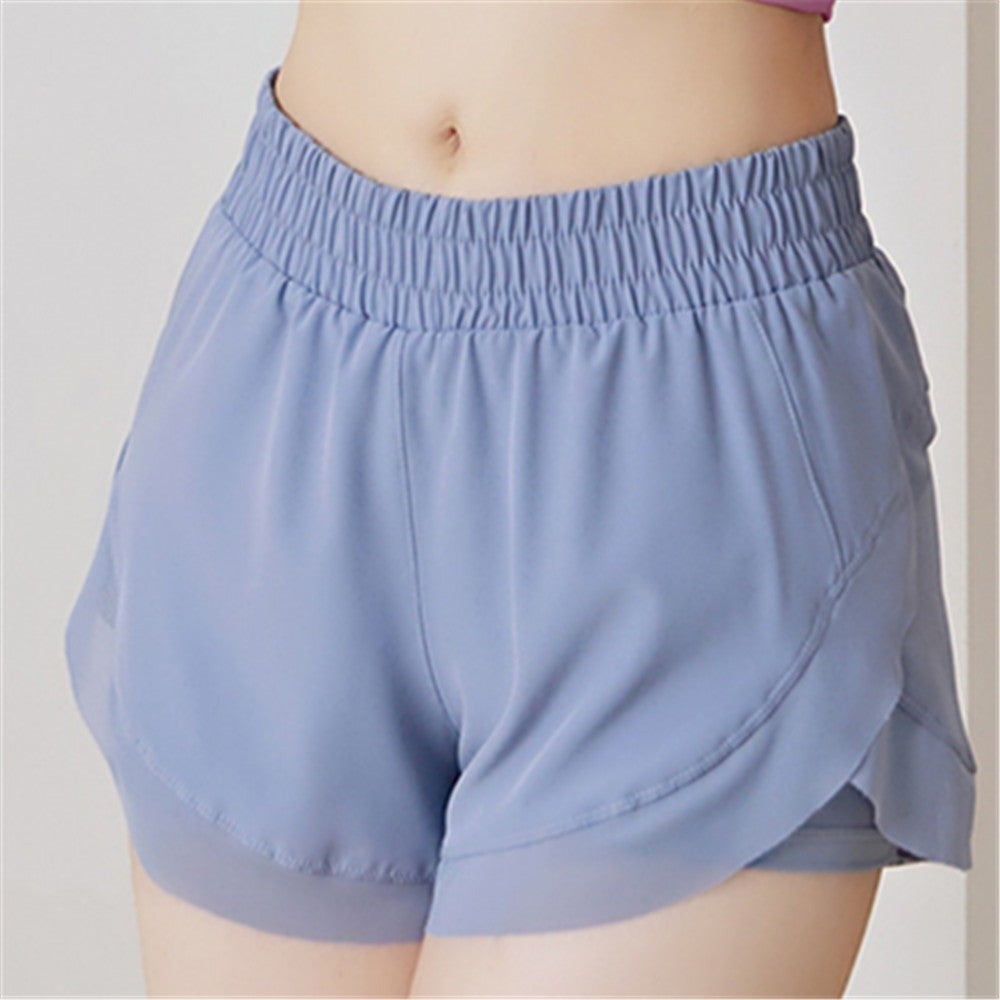 Women'S Quick-Dry Running Shorts Workout Sport Layer Active Shorts with Pockets