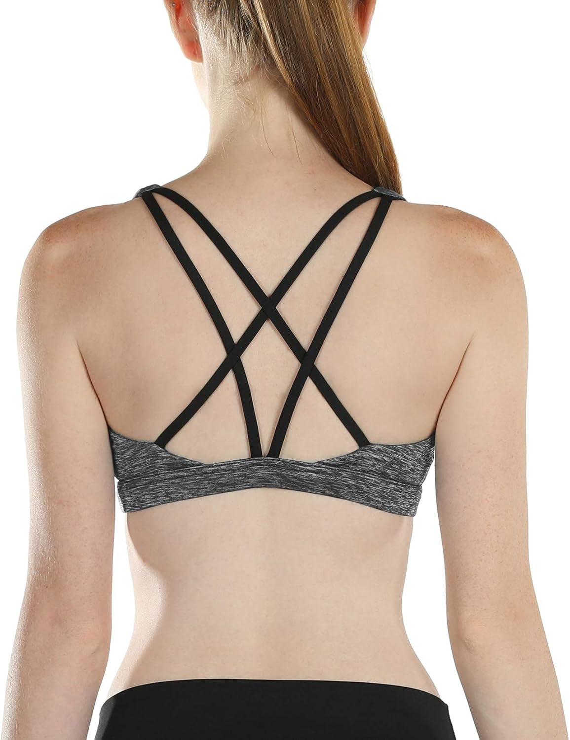 Workout Sports Bras for Women - Women'S Strappy Running Yoga Bra, Activewear Top, Athletic Fitness Clothes…