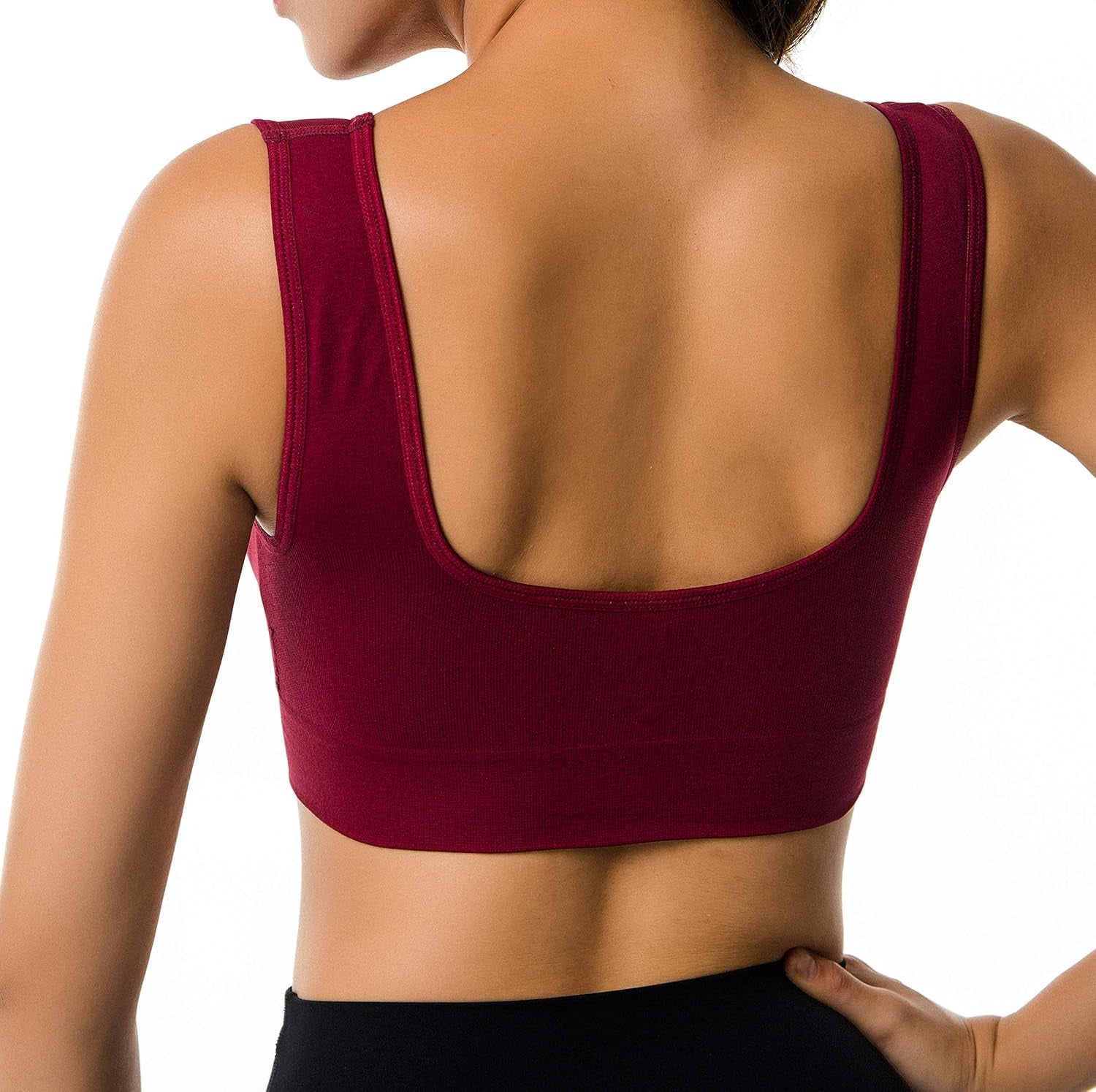 Women'S Seamless Bras for Yoga Fitness Running Workout Low Impact Sports Bras with Removable Pads
