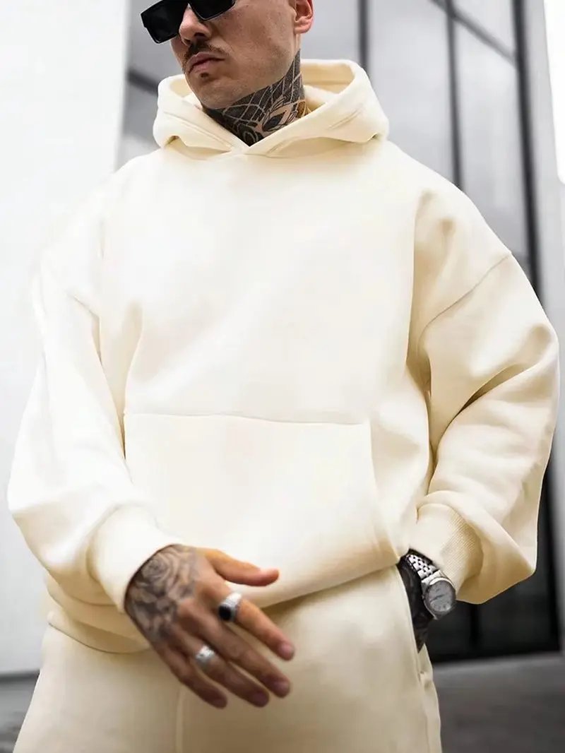 Autumn and Winter Fashion English Letter Printed Hoodie 100% Cotton High Quality Men'S Casual Sports and Fitness Clothing