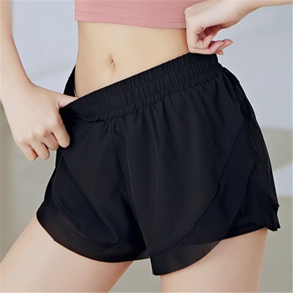 Women'S Quick-Dry Running Shorts Workout Sport Layer Active Shorts with Pockets