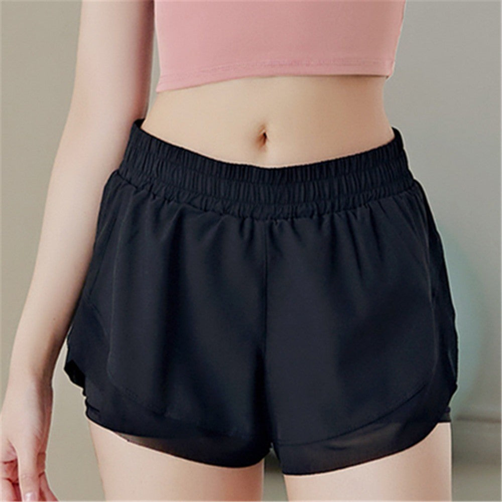 Women'S Quick-Dry Running Shorts Workout Sport Layer Active Shorts with Pockets