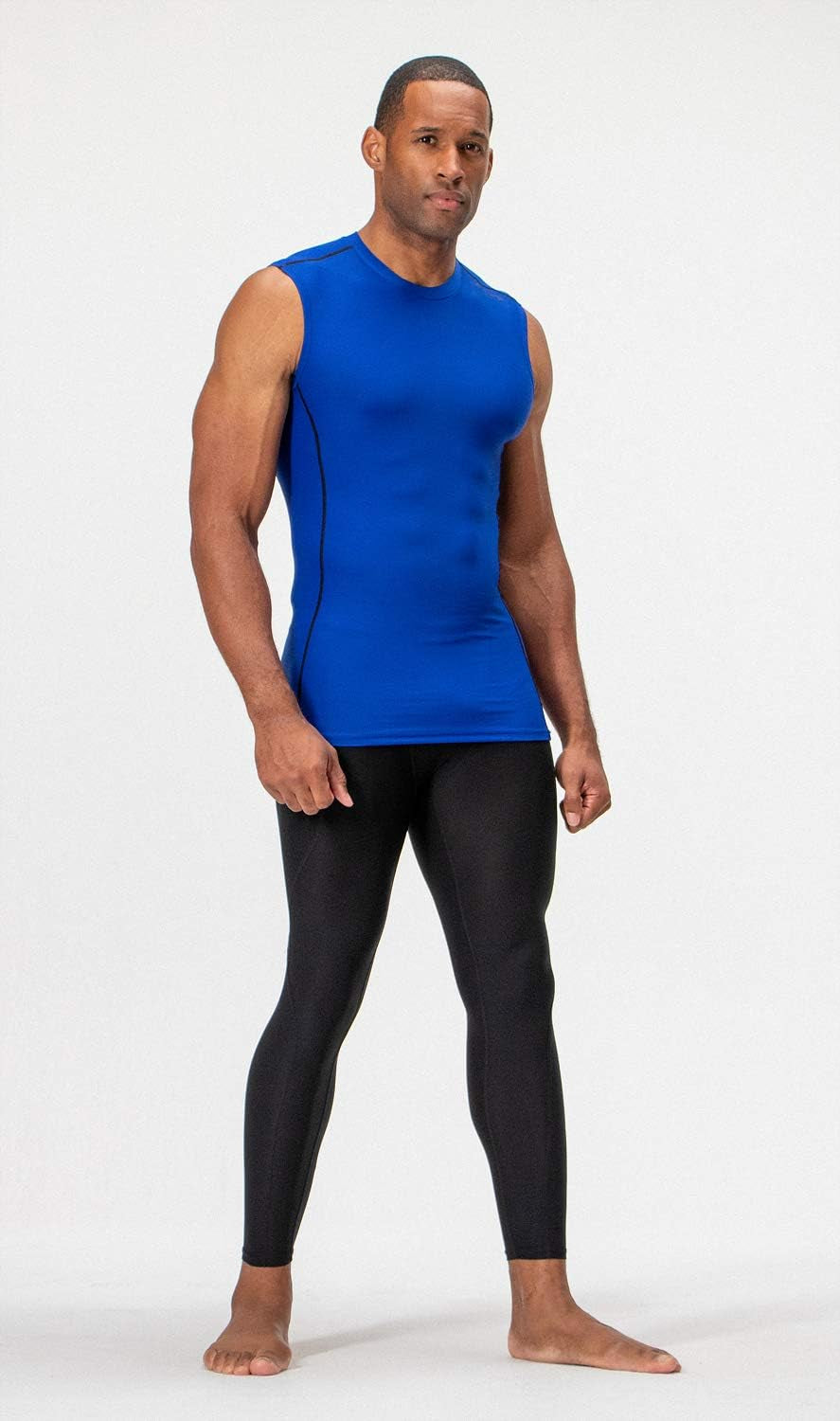 3 Pack Men'S Athletic Compression Shirts Sleeveless