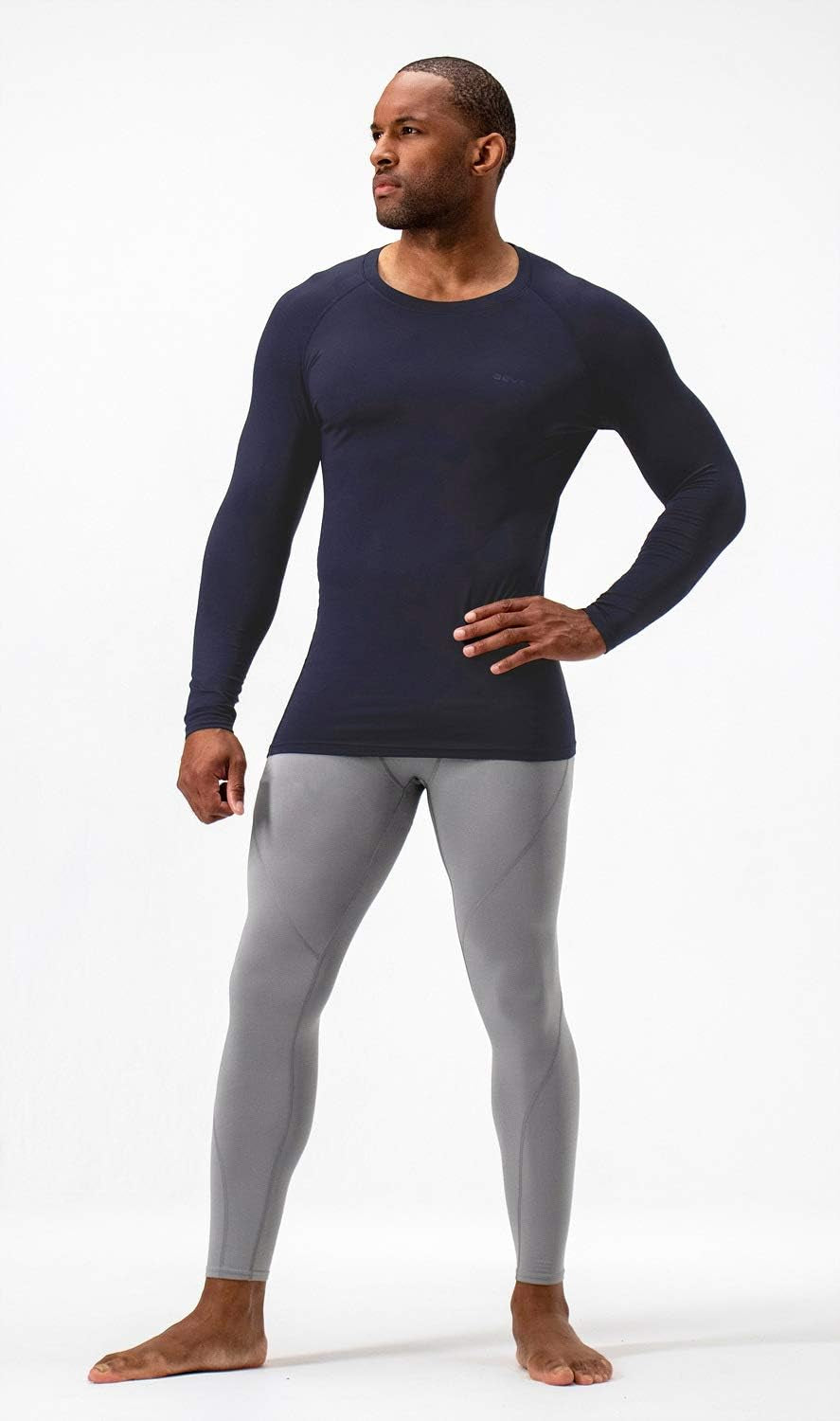 2 Pack Men'S Thermal Long Sleeve Compression Shirts