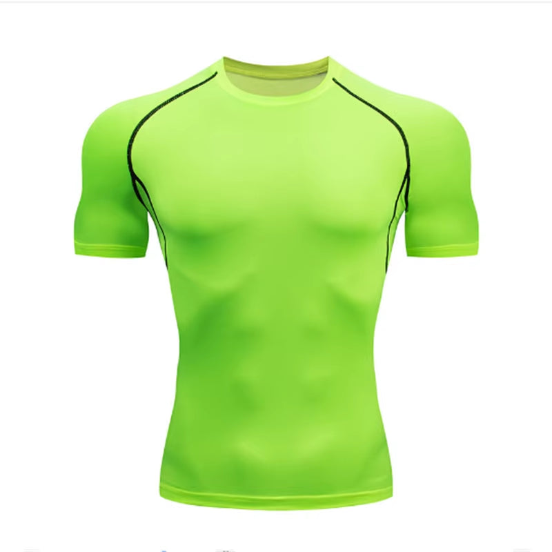 2024 New Summer Sportswear Sports Compression T-Shirt Fitness Running Suit Jogging Sportswear Men'S Sports Jogging T-Shirt