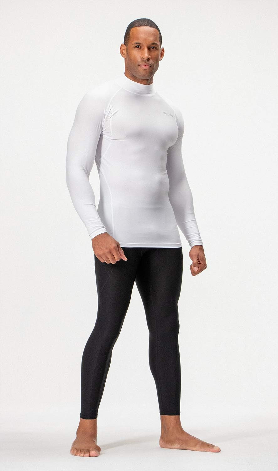 3 Pack Men'S Athletic Turtle Neck Long Sleeve Compression Shirts