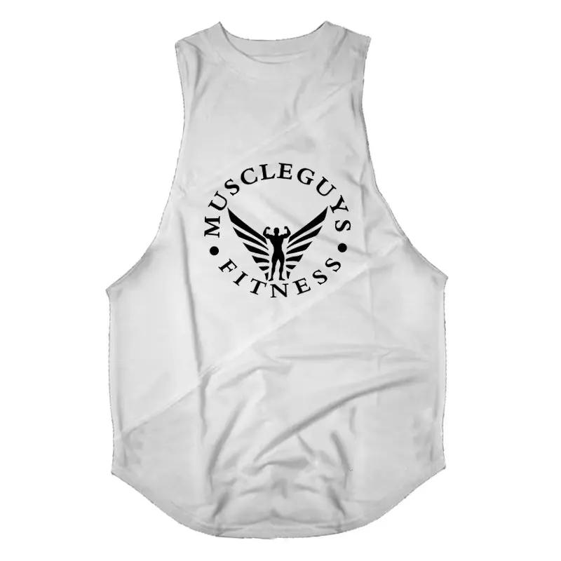 Muscle Guys Brand Bodybuilding Stringer Tank Tops Hoodies Tanktops Fitness Men Gym Clothing Sleeveless Shirts with Hoodie