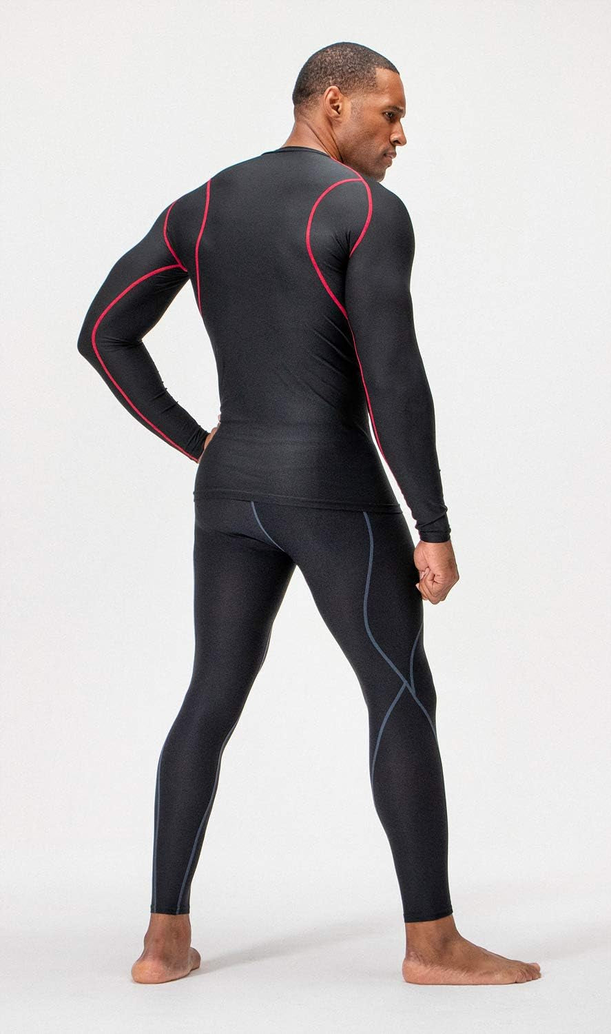 3 Pack Men'S UPF 50+ Long Sleeve Compression Shirts Quick Dry, Cool Gear for Garage Garden Gym Yard and Workouts