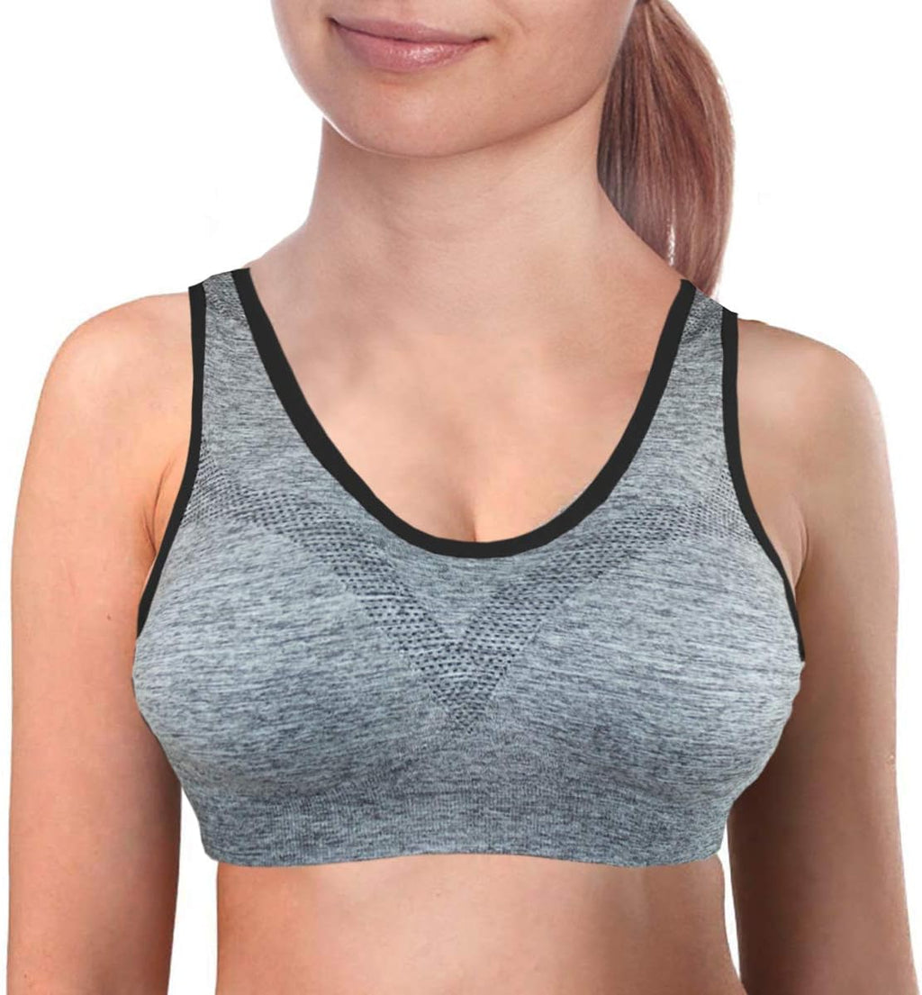 KINYAOYAO Women'S plus Size High Impact Seamless Racerback Padded Bra Yoga Bra