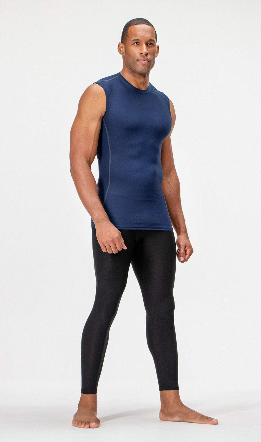3 Pack Men'S Athletic Compression Shirts Sleeveless
