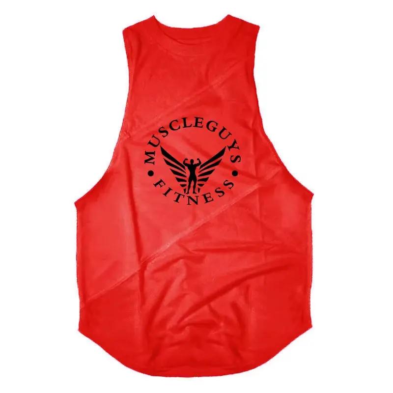 Muscle Guys Brand Bodybuilding Stringer Tank Tops Hoodies Tanktops Fitness Men Gym Clothing Sleeveless Shirts with Hoodie