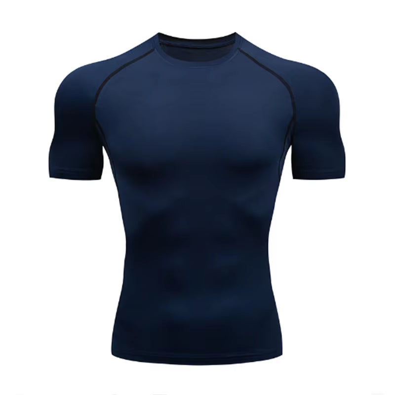 2024 New Summer Sportswear Sports Compression T-Shirt Fitness Running Suit Jogging Sportswear Men'S Sports Jogging T-Shirt