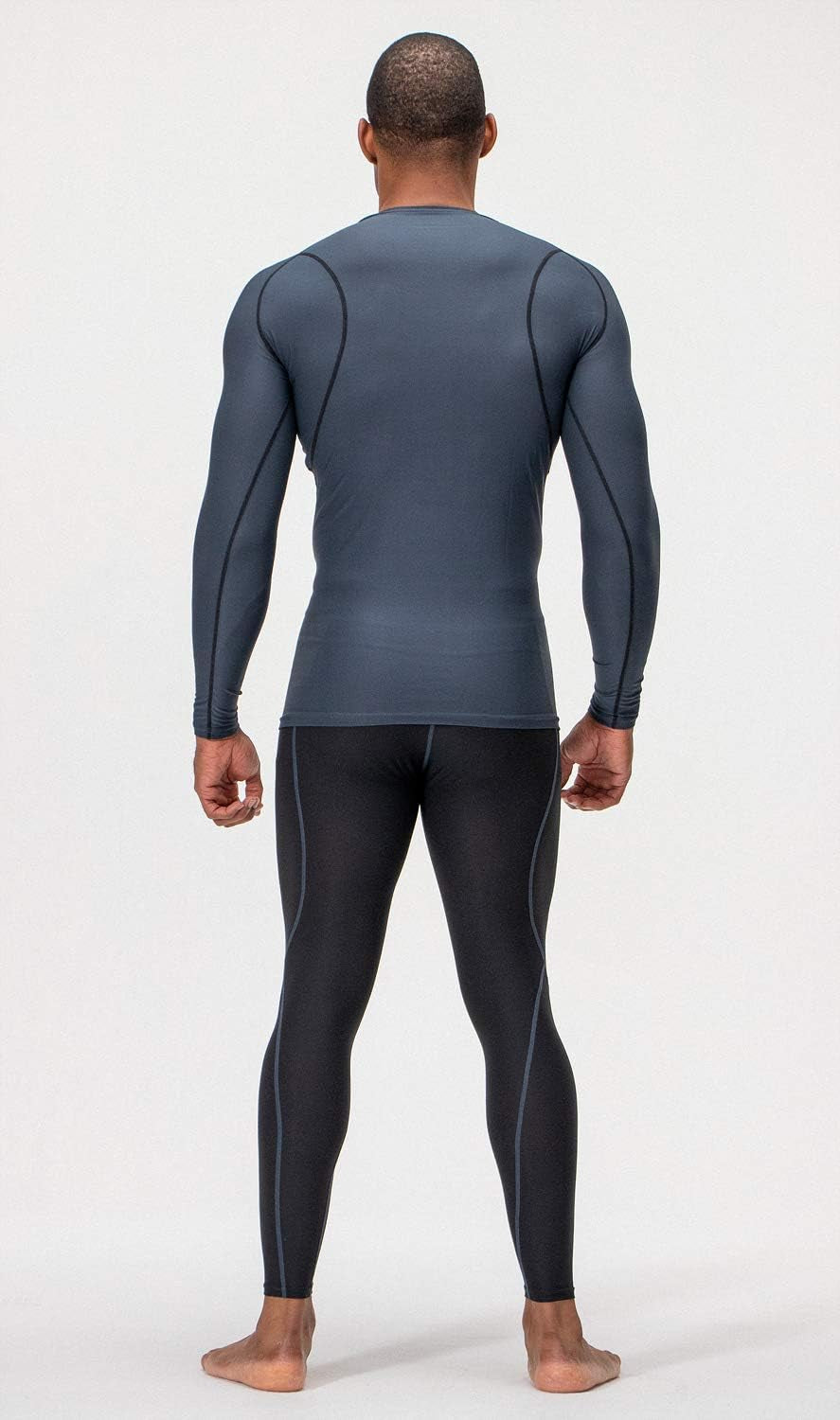 3 Pack Men'S UPF 50+ Long Sleeve Compression Shirts Quick Dry, Cool Gear for Garage Garden Gym Yard and Workouts