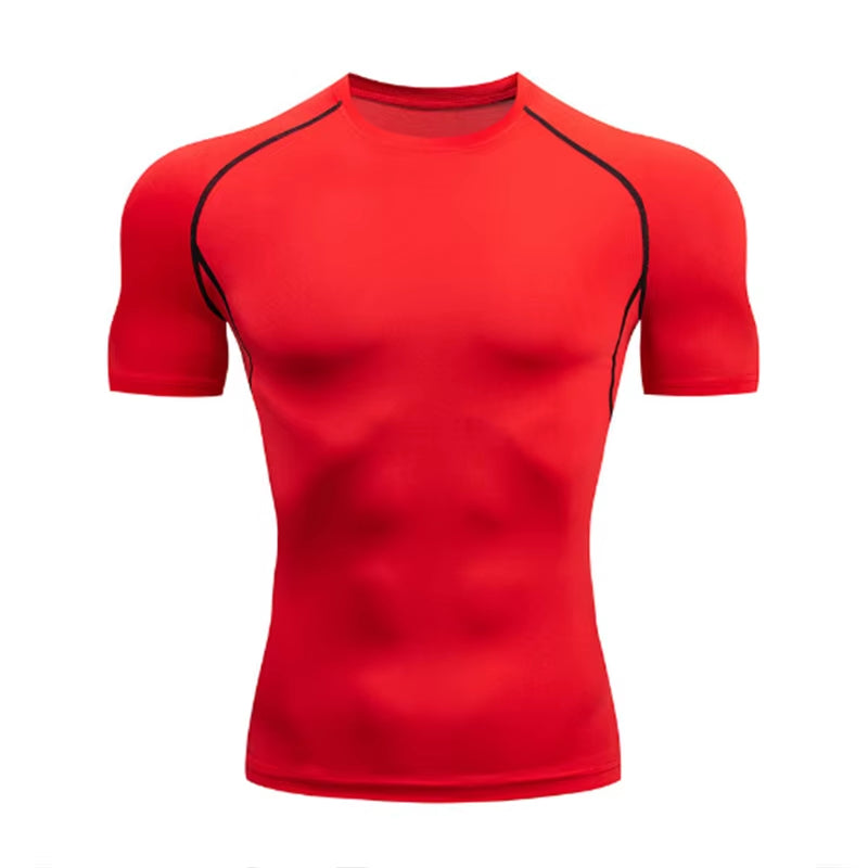 2024 New Summer Sportswear Sports Compression T-Shirt Fitness Running Suit Jogging Sportswear Men'S Sports Jogging T-Shirt